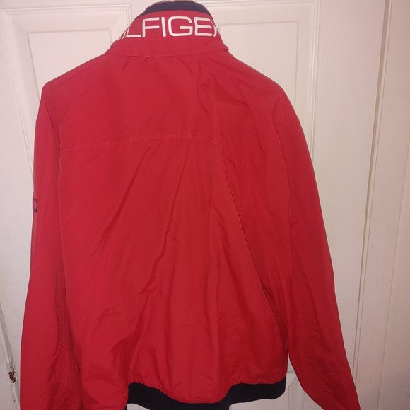 Men's Tommy Hilfiger - Red & Blue Large - Wind Breaker / Jacket - Picture 4 of 5